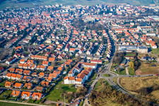 City view from the southeast in Bad Bergzabern in the state Rhineland-Palatinate, Germany