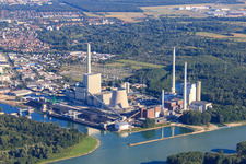 Rhine port steam power plant Karlsruhe of EnBW Energie Baden-Württemberg AG in the district Daxlanden in Karlsruhe in the state Baden-Wuerttemberg, Germany
