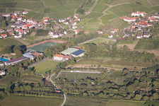 Bird's eye view of Ensemble of sports grounds of Suedbadischen Sportschule in the district Steinbach in Baden-Baden in the state Baden-Wurttemberg, Germany