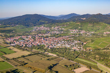 Aerial view of From the southwest in the district Steinbach in Baden-Baden in the state Baden-Wuerttemberg, Germany