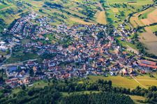 Aerial view of Village view from the east in the district Altheim in Horb am Neckar in the state Baden-Wuerttemberg, Germany