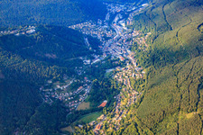 Spa park in Bad Wildbad in the state Baden-Wuerttemberg, Germany