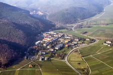 Landeck State Psychiatric Hospital in Klingenmünster in the state Rhineland-Palatinate, Germany from the plane