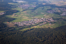 District Langenalb in Straubenhardt in the state Baden-Wuerttemberg, Germany from the plane