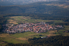 From the south in the district Spessart in Ettlingen in the state Baden-Wuerttemberg, Germany