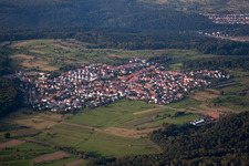 Drone image of District Spessart in Ettlingen in the state Baden-Wuerttemberg, Germany