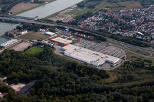 Aerial photograpy of Maximilianscenter 2 in the district Maximiliansau in Wörth am Rhein in the state Rhineland-Palatinate, Germany