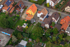 Bird's eye view of Waldstr in Kandel in the state Rhineland-Palatinate, Germany