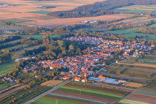 Oblique view of Village view from the southwest in Winden in the state Rhineland-Palatinate, Germany