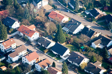 Aerial view of Zeppelinstr in Kandel in the state Rhineland-Palatinate, Germany