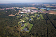 Drone recording of Baden-Baden Golf Club Soufflenheim in Soufflenheim in the state Bas-Rhin, France