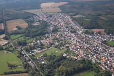 Schirrhoffen in the state Bas-Rhin, France viewn from the air