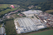 Aerial photograpy of Marienthal in the state Bas-Rhin, France