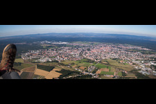 Haguenau in the state Bas-Rhin, France from the plane