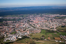 Bird's eye view of Haguenau in the state Bas-Rhin, France