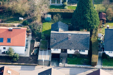 Zeppelinstr in Kandel in the state Rhineland-Palatinate, Germany viewn from the air