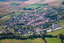 Mommenheim in the state Bas-Rhin, France from a drone