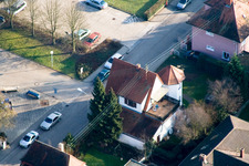 Aerial view of Luitpoldstr in Kandel in the state Rhineland-Palatinate, Germany