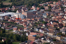 Hochfelden in the state Bas-Rhin, France seen from a drone