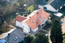 Drone recording of Zeppelinstr in Kandel in the state Rhineland-Palatinate, Germany