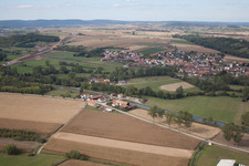 Oblique view of Lupstein in the state Bas-Rhin, France
