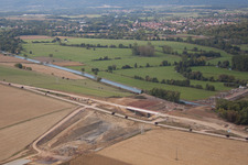 Lupstein in the state Bas-Rhin, France from above