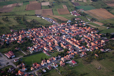Bird's eye view of Uhrwiller in the state Bas-Rhin, France