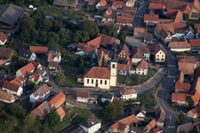Mietesheim in the state Bas-Rhin, France viewn from the air