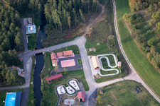 Gunstett in the state Bas-Rhin, France seen from a drone