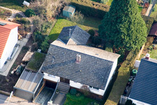 Oblique view of Zeppelinstr in Kandel in the state Rhineland-Palatinate, Germany