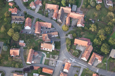 Merkwiller-Pechelbronn in the state Bas-Rhin, France from the drone perspective