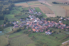 Keffenach in the state Bas-Rhin, France viewn from the air