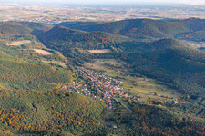 Oblique view of Birkenhördt in the state Rhineland-Palatinate, Germany