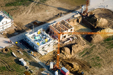 Oblique view of New development area Am Höhenweg in Kandel in the state Rhineland-Palatinate, Germany