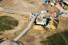 Bird's eye view of New development area Am Höhenweg in Kandel in the state Rhineland-Palatinate, Germany