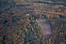 Aerial view of North launch site of the Duddeflecher in Annweiler am Trifels in the state Rhineland-Palatinate, Germany