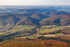 Wingen in the state Bas-Rhin, France seen from a drone