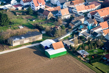Aerial view of Saarstraße NW in Kandel in the state Rhineland-Palatinate, Germany