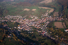Lembach in the state Bas-Rhin, France seen from above
