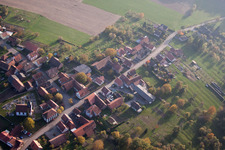 Mattstall in the state Bas-Rhin, France seen from above