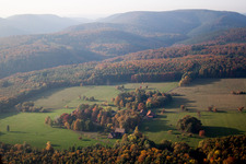 Bird's eye view of Mattstall in the state Bas-Rhin, France
