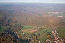 Nehwiller-près-Wœrth in the state Bas-Rhin, France from the drone perspective