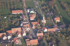 Nehwiller-près-Wœrth in the state Bas-Rhin, France seen from above