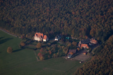 Niederbronn-les-Bains in the state Bas-Rhin, France seen from above