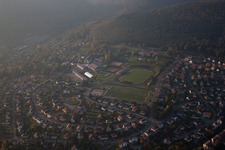Drone recording of Niederbronn-les-Bains in the state Bas-Rhin, France