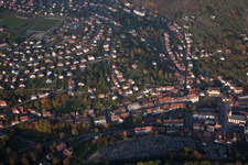 Aerial photograpy of Niederbronn-les-Bains in the state Bas-Rhin, France