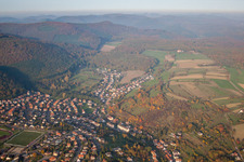 Niederbronn-les-Bains in the state Bas-Rhin, France out of the air
