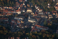 Drone image of Niederbronn-les-Bains in the state Bas-Rhin, France