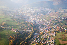 Aerial view of Reichshoffen in the state Bas-Rhin, France