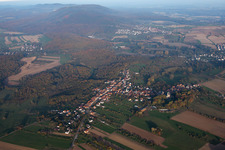 Frœschwiller in the state Bas-Rhin, France from the plane